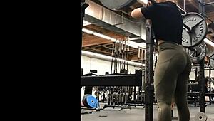instagram big ass fitness girls squeeze into tight latex leggings at the gym