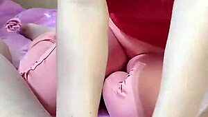 Groin Massage Enlarges Penis Then Skinny Cutie Handjobs It