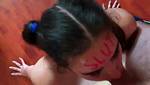 Lipstick Slut Face Fucked Slapped Spat On