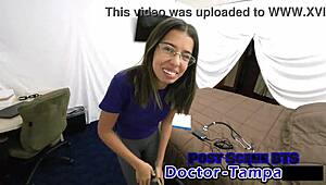 dr tampa gives aria nicole gaping pussy exam backstage florida