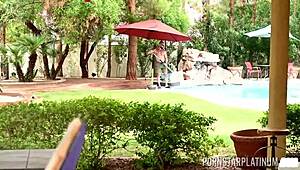 Skinny Muscular Slut Alex Coal Rides Pool Boy Danny Steele's Huge Cock