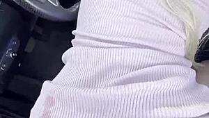 Stranded latina chubby slut flashes wet pussy then fucks stranger publicly creampie squirting