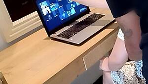 horny pinay assistant fucked on work call creampie uh yeah