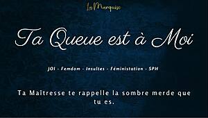 French Femdom Dirty Talk JOI Owns Your Cock Completely
