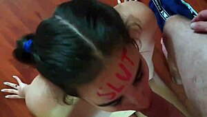 Lipstick Slut Face Fucked Slapped Spat On