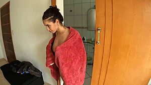 check laurinha alice's wet shower debut in ted's new mansion party