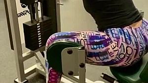 instagram big ass fitness girls squeeze into tight latex leggings at the gym