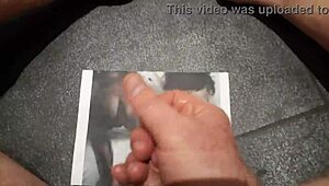 rusty strokes his hairy old cock for jazzy's eyes