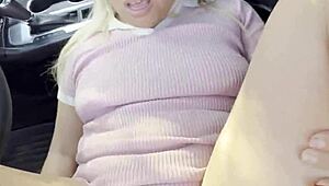 Stranded latina chubby slut flashes wet pussy then fucks stranger publicly creampie squirting