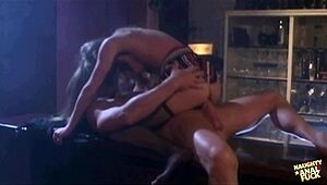 Big tits blonde takes huge cock deep in bar for hardcore ass pounding action