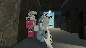 shark's going wild fucking on the beach in roblox 🏖️🔥