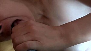 stepbrother unloads cumshot deep inside after my taboo first blowjob