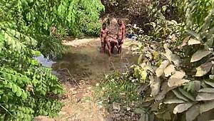 wanna see this fat pussy take it doggie by the riverside?