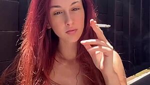 italian big tits milf artemisia love smokes hot solo fetish outdoors