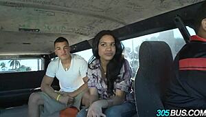 hot dominican long hair slut fucked hard outdoors for cash