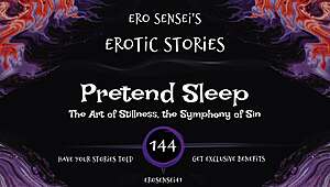 drift into feigned sleep with this erotic audio tease for women eses144