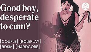wanna see my obedient femdom pup take mistress anal creampie with tail plug in chastity? asmr pet play moans
