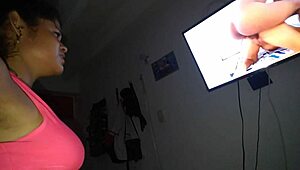 cuckold watches me fuck black friend amazon style creampie him hard