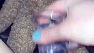 Virgin 18-Year-Old's First Huge Glass Dildo Deep in Wet Tight Red Pink Pussy! Los Angeles Kinky Saudi Fetish Squirting