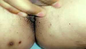 impotent femboy struggles to harden micro penis with dildo