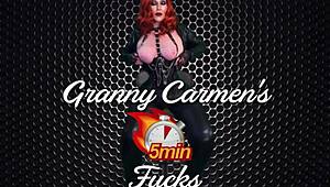 Granny Princess Leia's Dark Finger Fuck Unleashes Cum