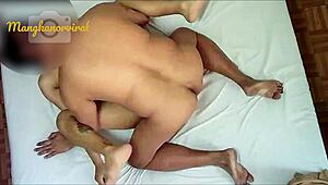 desi young mommy's juicy shaved pussy licked to squirt frenzy