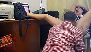 Office femdom boss rips clothes for pussy lick domination do you crave employee hidden cam?