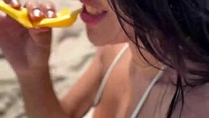 gettin a taste of big tits brunette alice thunder's juicy pussy tease