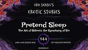 drift into feigned sleep with this erotic audio tease for women eses144