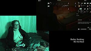 damn my fat tattooed brunette belly and big natural tits while naked gaming alan wake 2