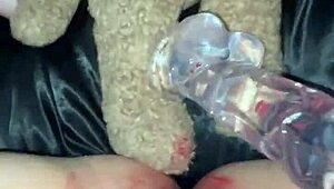 Virgin 18-Year-Old's First Huge Glass Dildo Deep in Wet Tight Red Pink Pussy! Los Angeles Kinky Saudi Fetish Squirting