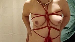 i'm esclave f tying myself in autobondage it hurts so good