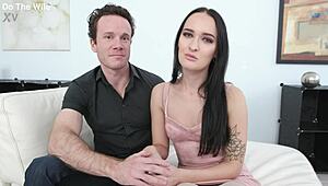 Sasha sparrow takes black creampie while cuckold husband watches