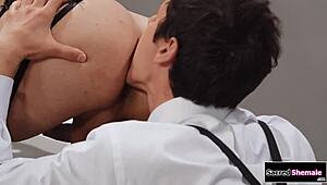 trans widow domino presley seduces cop with bareback ass play