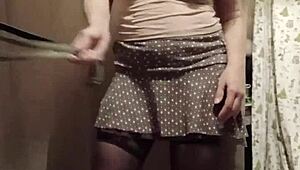 Humiliated european bdsm slave whore f striptease slut undresses rips clothes flashing