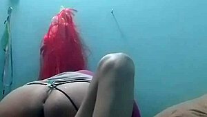 she rides me hard on webcam in her sexy thong panties