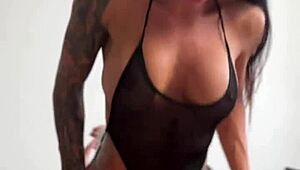 Latina Milf Fists Anal In Bodysuit Big Ass Farting Creampie