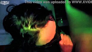 masked goth girl next door drops to knees for first sloppy deepthroat blowjob