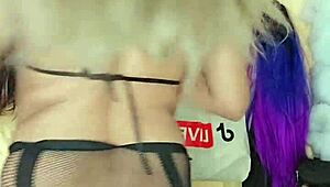 transsexual strokes rich cock while teasing what's hidden underneath?
