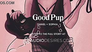 wanna see my obedient femdom pup take mistress anal creampie with tail plug in chastity? asmr pet play moans