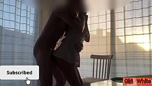 daddy pounds stepdaughter under sexy white dress and high boots