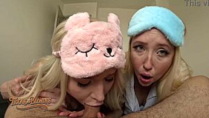i wake up to my horny sisters sucking my morning wood hard