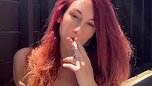italian big tits milf artemisia love smokes hot solo fetish outdoors