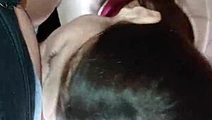 Slave Coed Licks Mistress Teachers' Wet Pussies in Turns