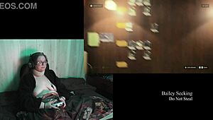 damn my fat tattooed brunette belly and big natural tits while naked gaming alan wake 2