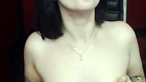 i'm a gothic teen deepthroating dildo on cam while smoking cigs