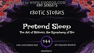 drift into feigned sleep with this erotic audio tease for women eses144