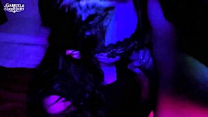 masked goth girl next door drops to knees for first sloppy deepthroat blowjob