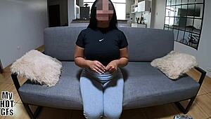 i love sex with my wet latina teen girlfriend riding my small cock