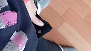 my lesbian coworker an i... we masturbate together in office riskin orgasm under skirts
